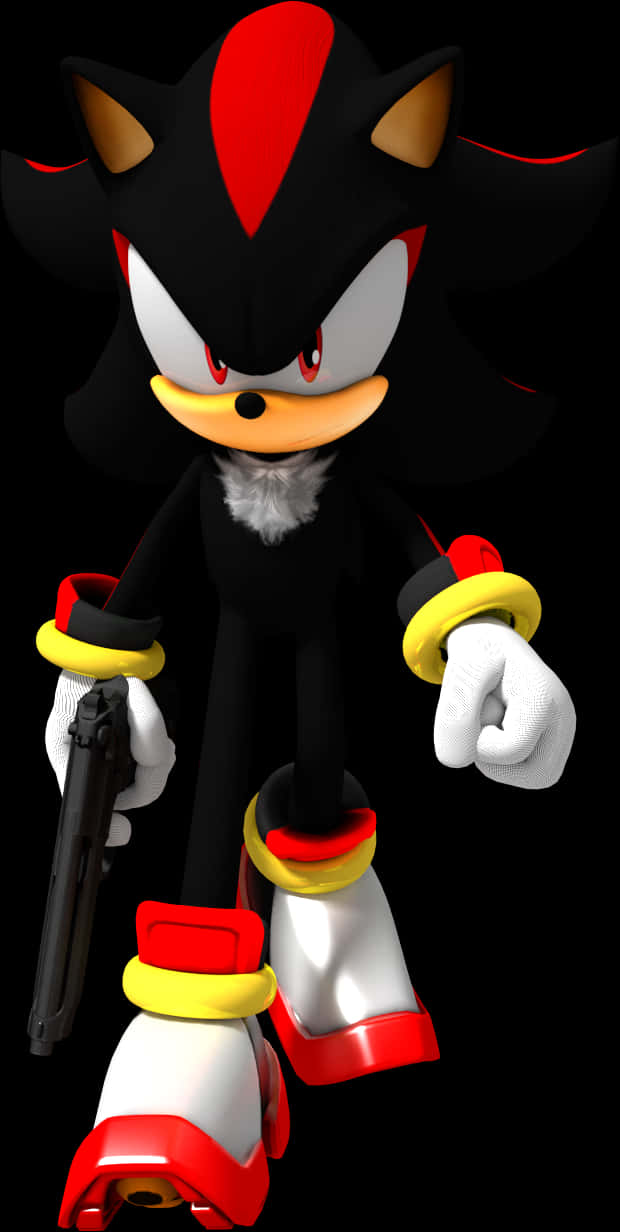 Shadow The Hedgehog With Gun