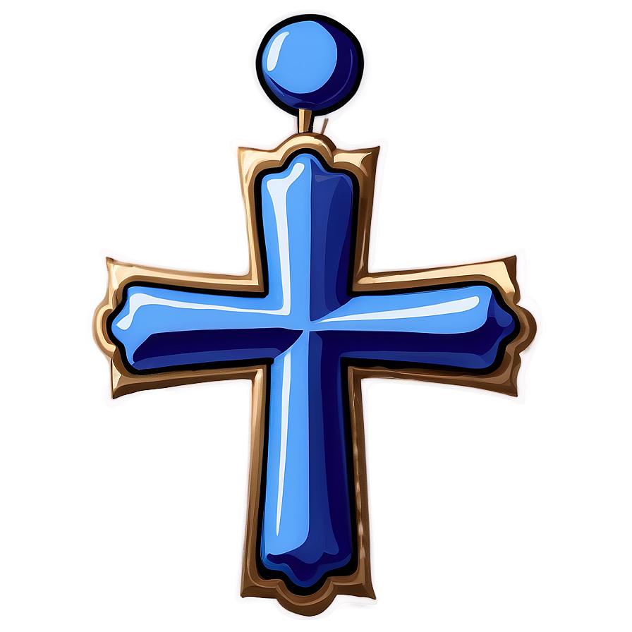 Shadowed Blue Cross Profile Png Ntb25