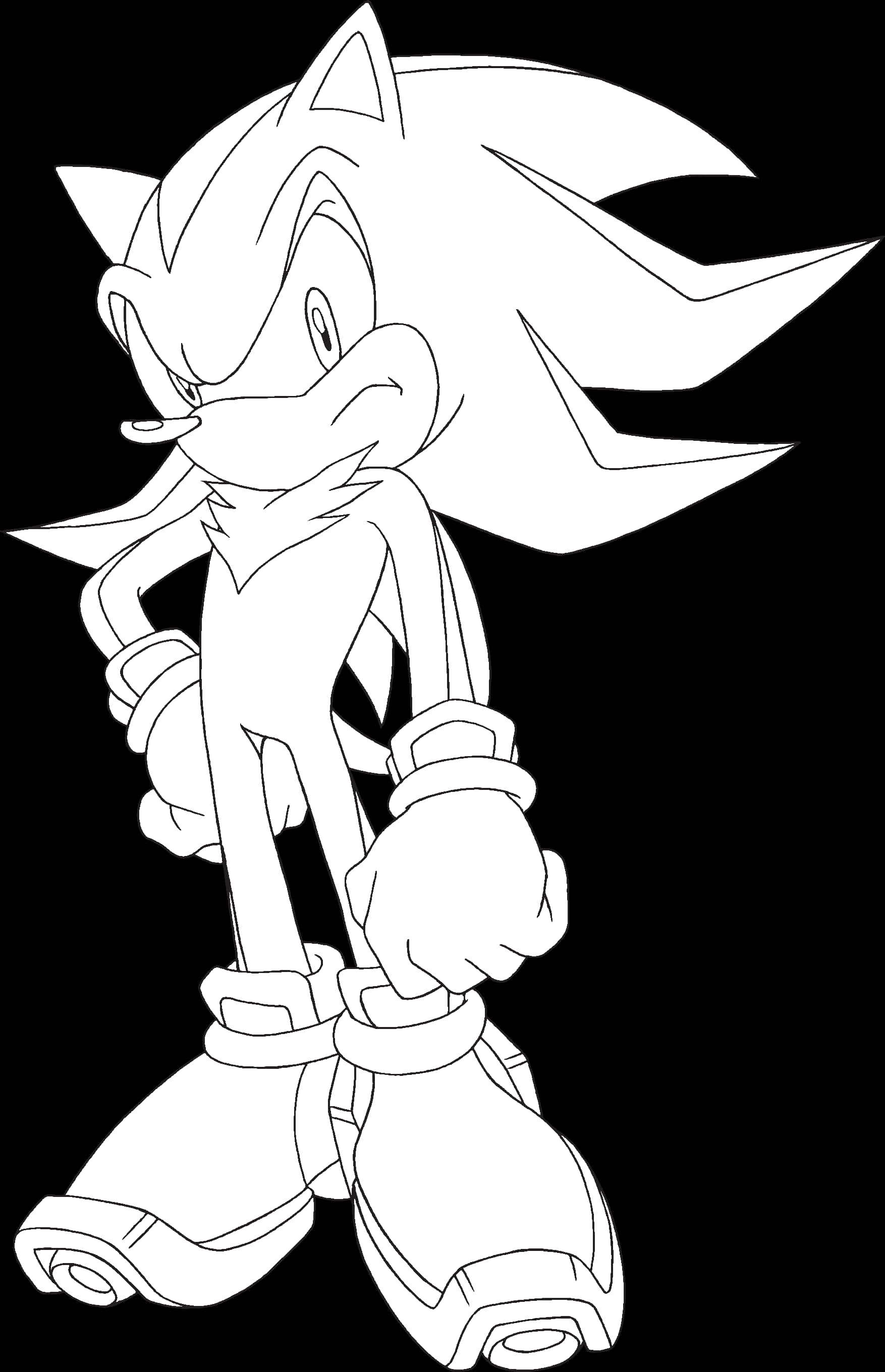 Shadowthe Hedgehog Lineart