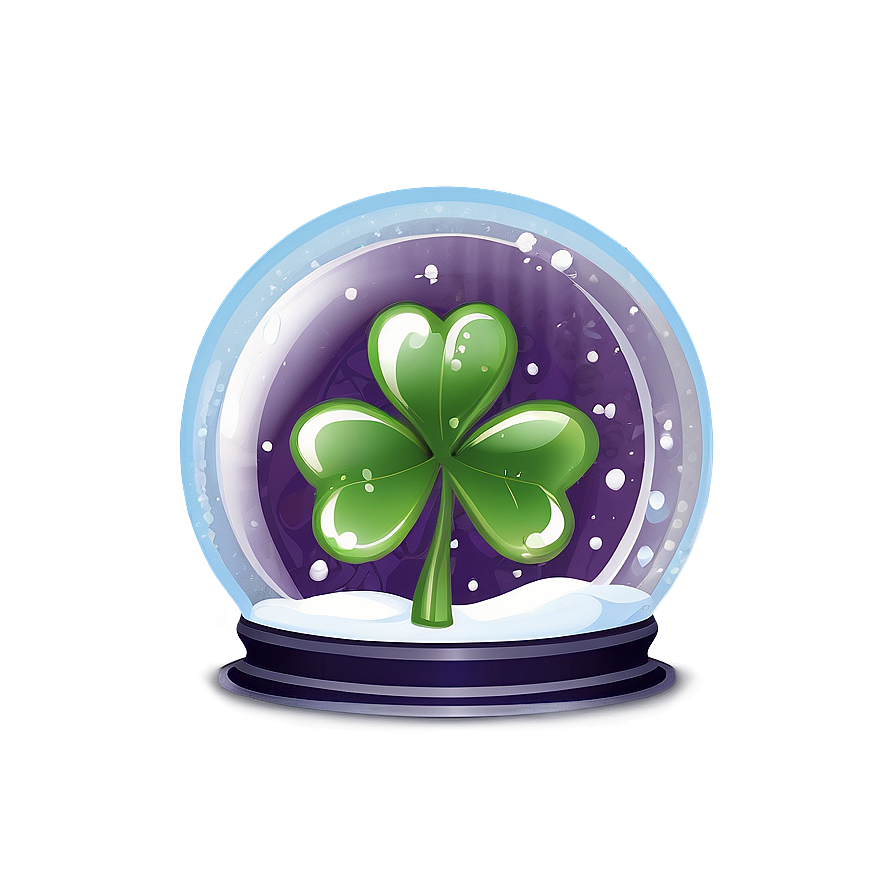 Shamrock In Snow Globe Png 05242024