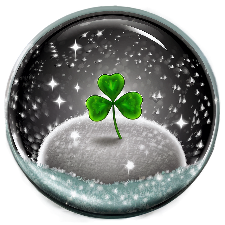 Shamrock In Snow Globe Png Pbe29