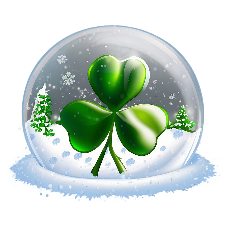 Shamrock In Snow Globe Png Xiw