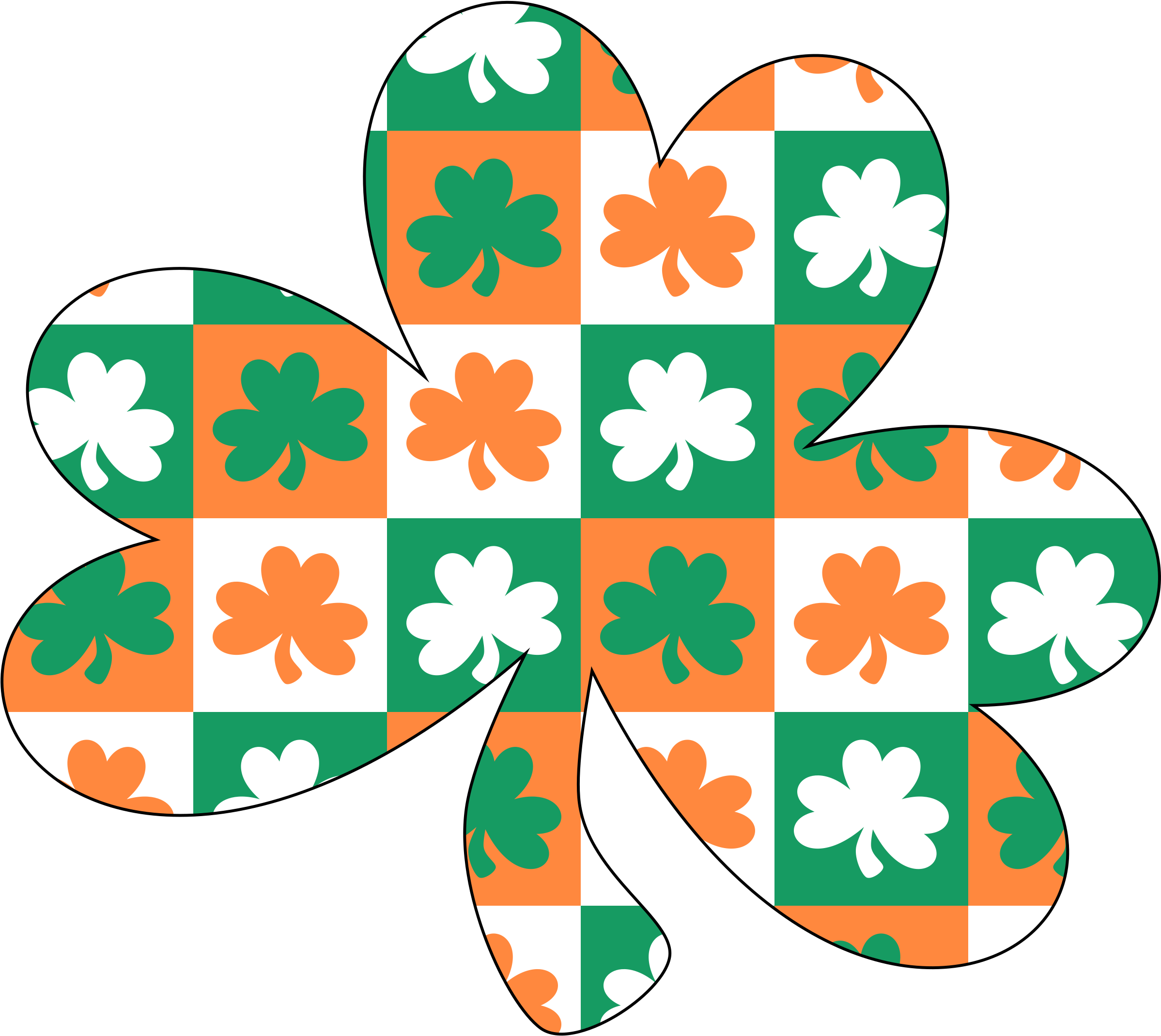 Shamrock Pattern Irish Symbol