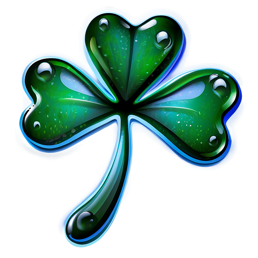 Shamrock With Dew Drops Png Hbm