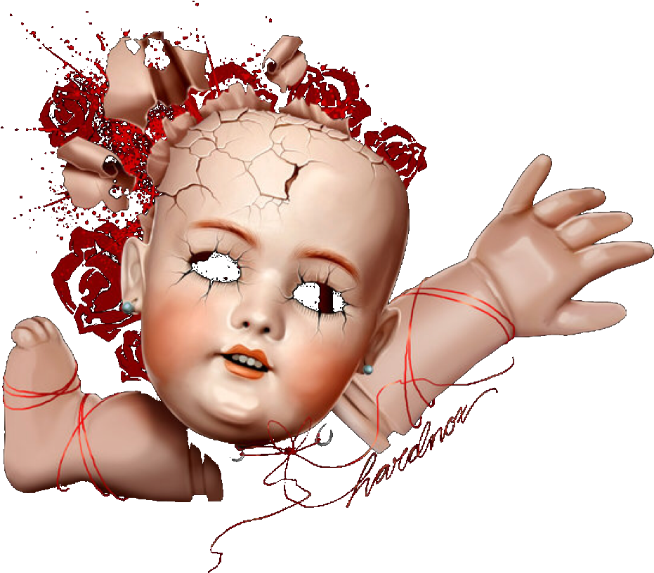 Shattered Doll Creepy Artwork