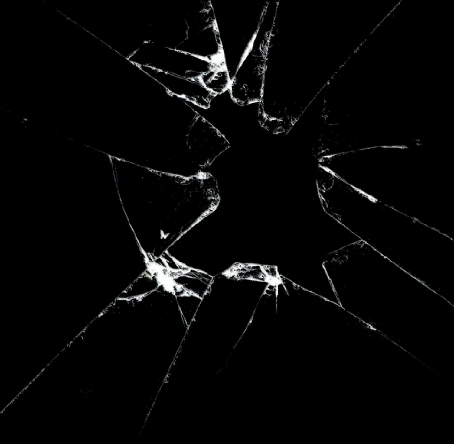 Shattered Glass Texture Black Background