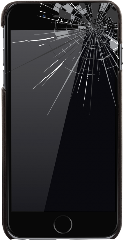 Shattered Smartphone Screen