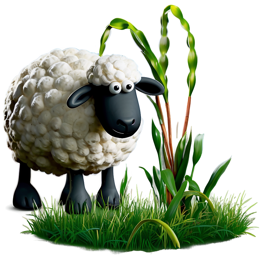 Shaun The Sheep Grazing Grass Png Umj