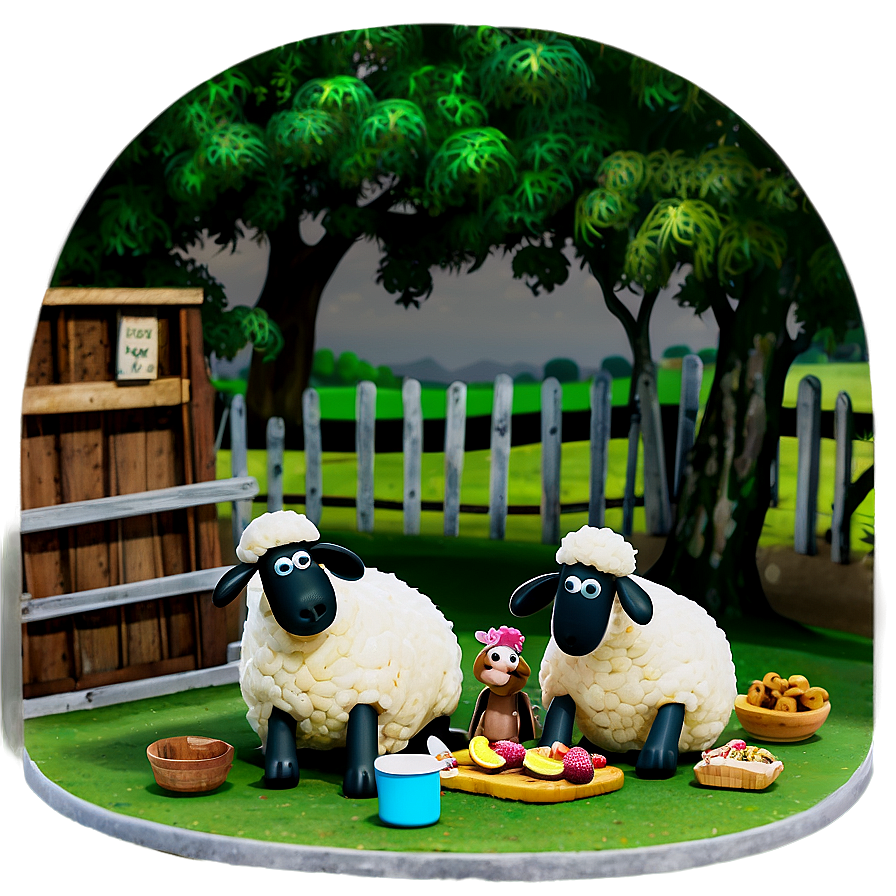 Shaun The Sheep Picnic Scene Png Xvo