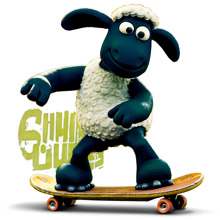 Shaun The Sheep Skateboarding Png Leb