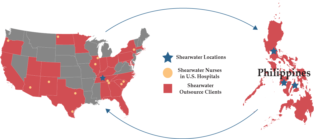 Shearwater Healthcare Service Distribution Map