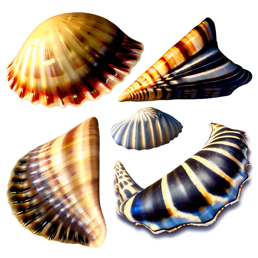 Shells And Coastal Scene Png Fuf12