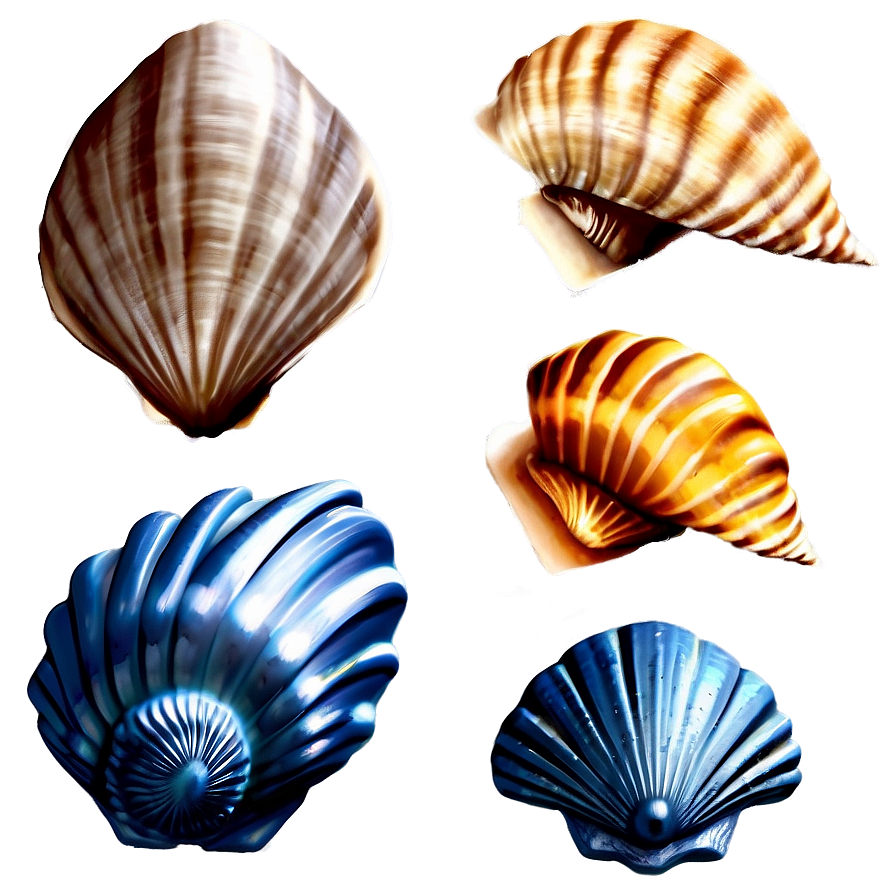 Shells With Blue Background Png 06212024