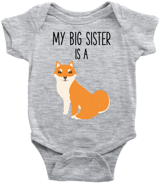 Shiba Inu Big Sister Baby Onesie