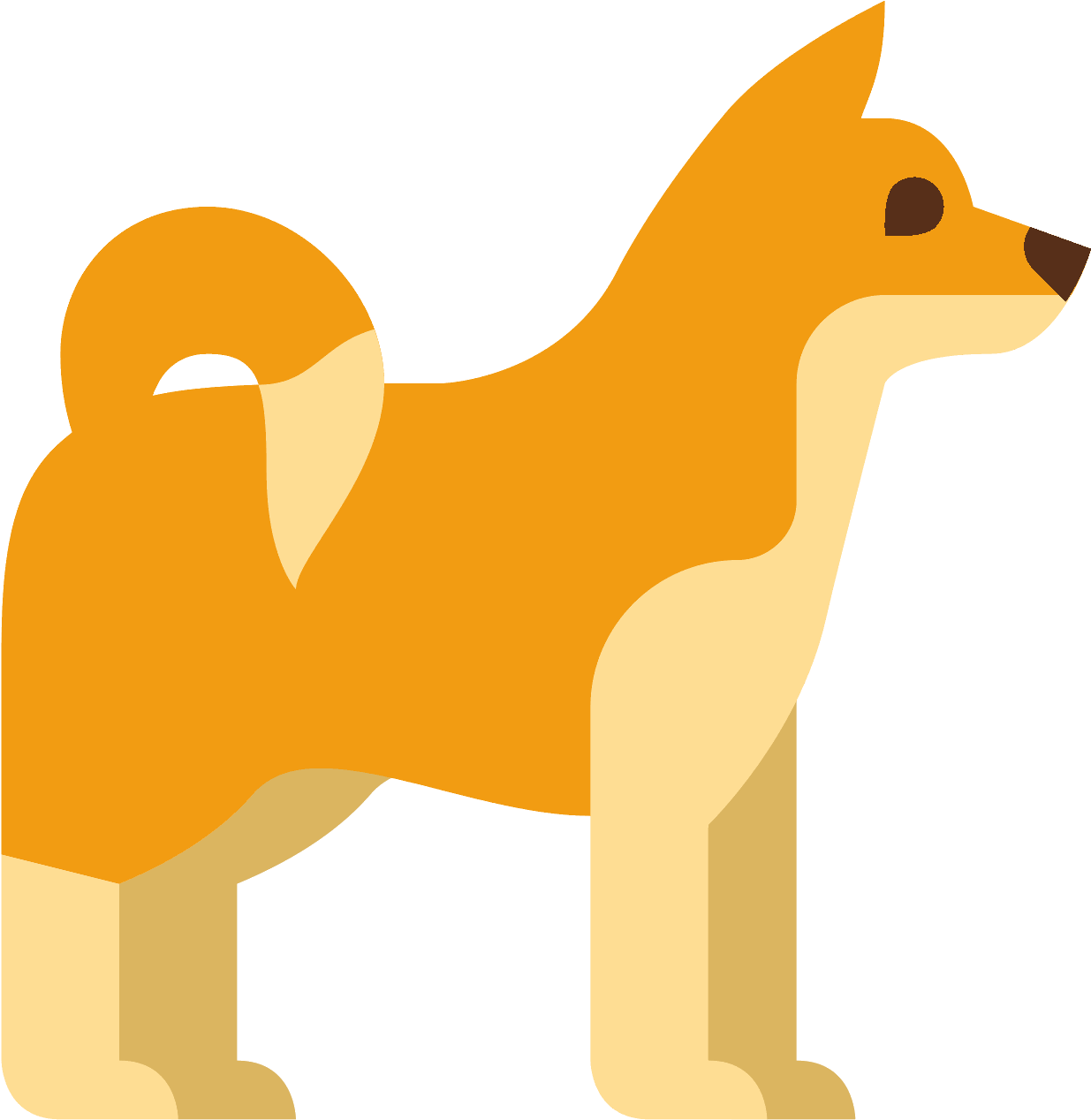 Shiba Inu Cartoon Illustration