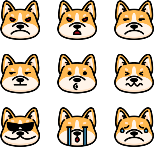 Shiba Inu Emoji Expressions