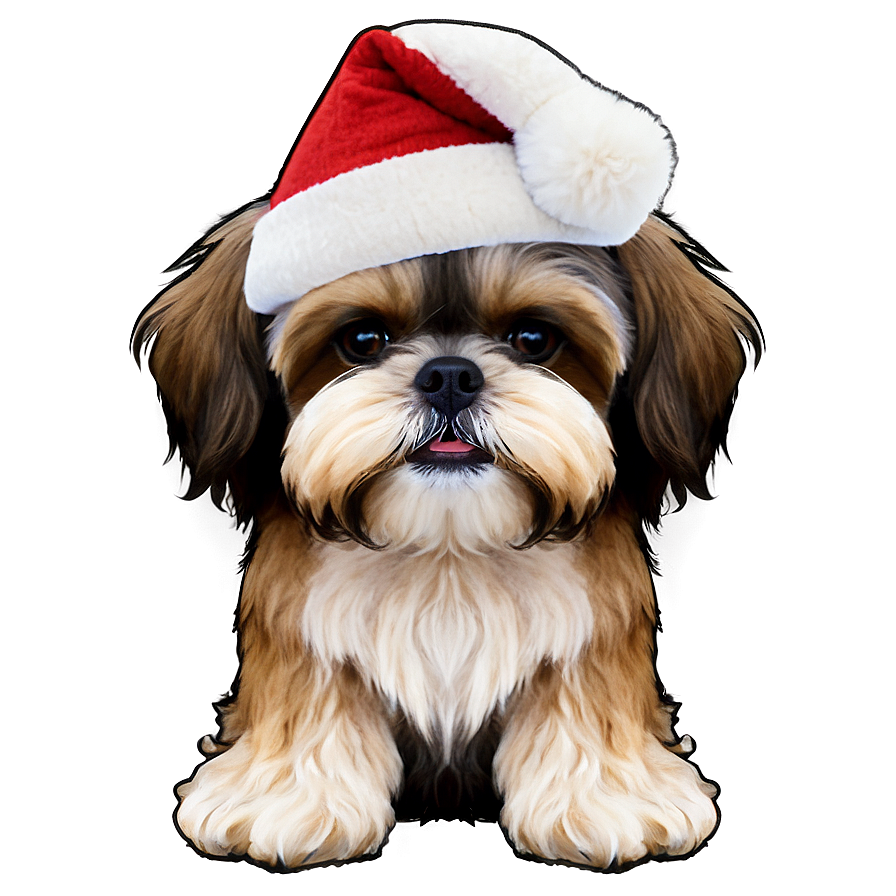 Shih Tzu Christmas Elf Png 06242024