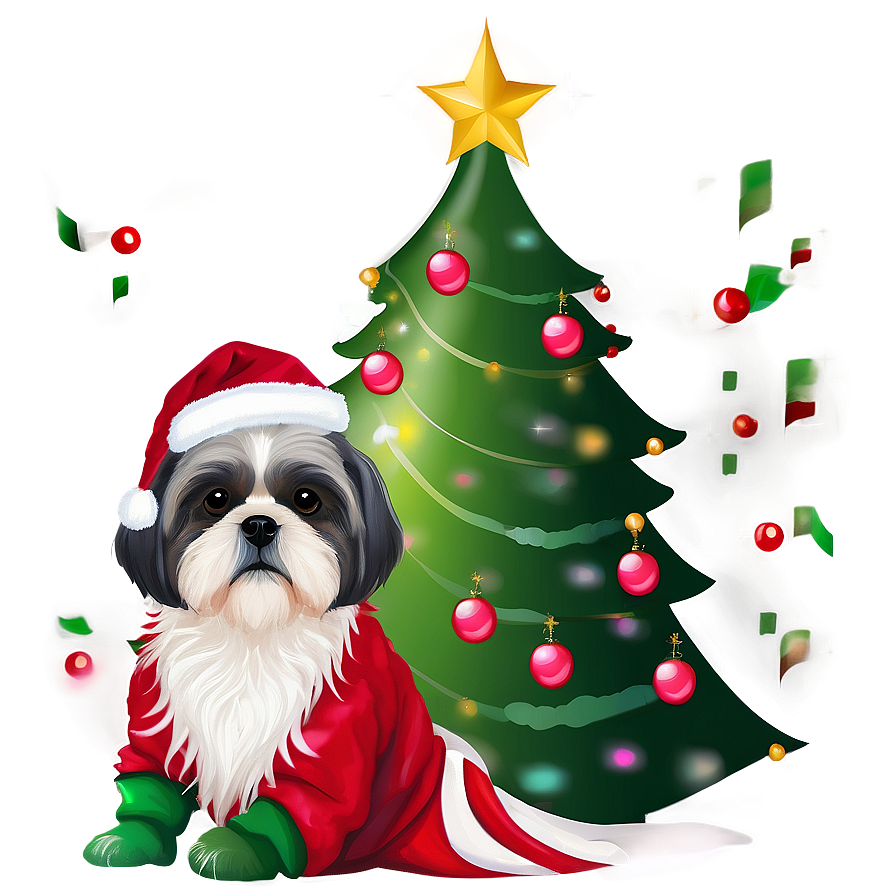 Shih Tzu Christmas Elf Png Pek89