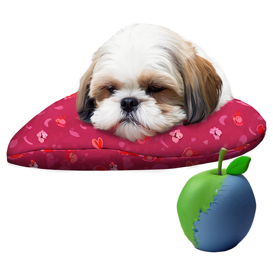 Shih Tzu Sleeping Peacefully Png 06242024