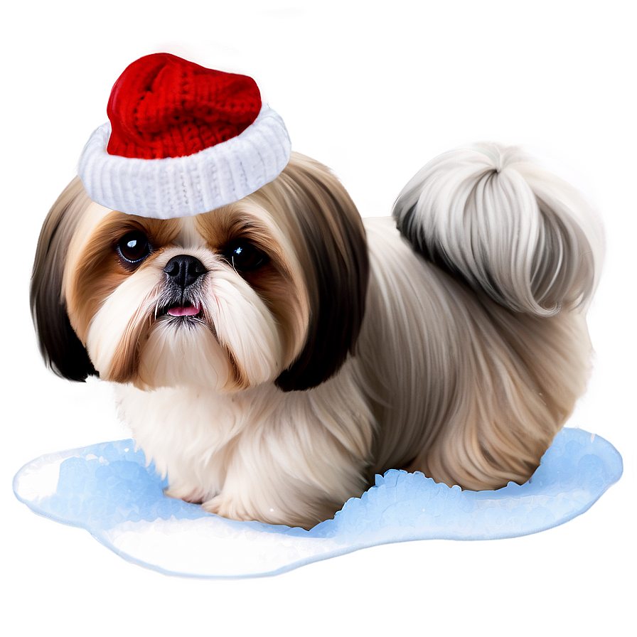 Shih Tzu Winter Wonderland Png 06242024