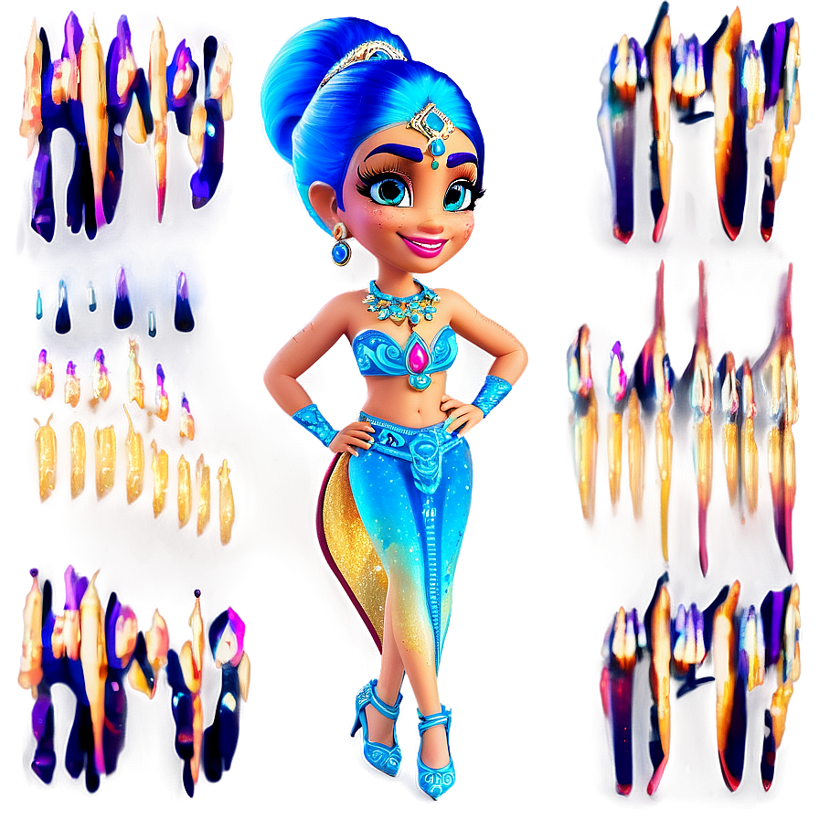 Shimmer And Shine Glittering Genie Outfits Png Ktp