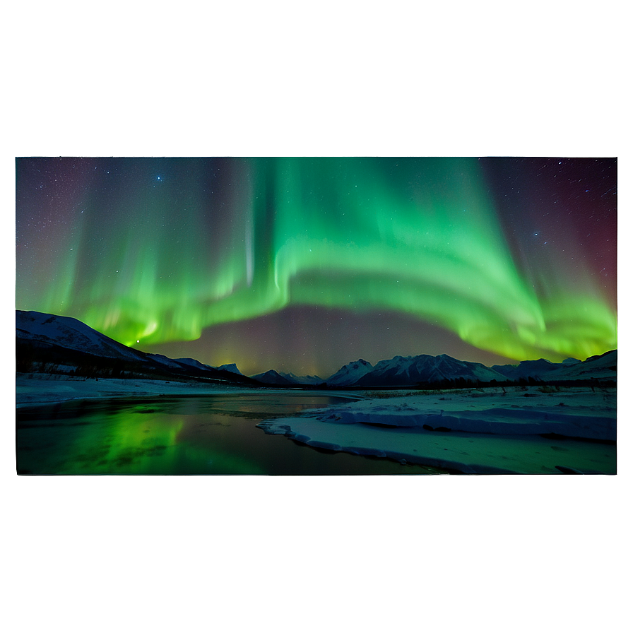 Shimmering Aurora Over Valley Png 06202024