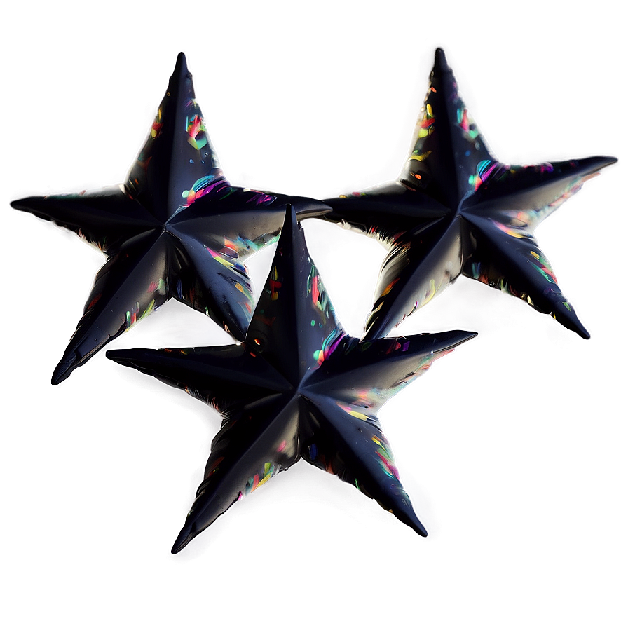 Shimmering Black Stars Png Djm17