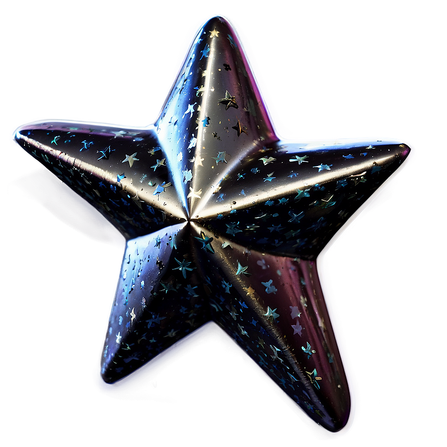 Shimmering Black Stars Png Fkk70