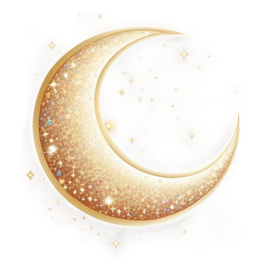 Shimmering Crescent Moon Png 76