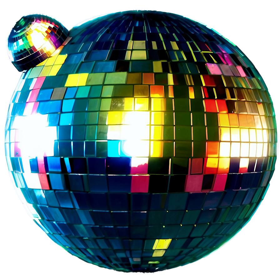 Shimmering Disco Ballswith Colorful Reflections