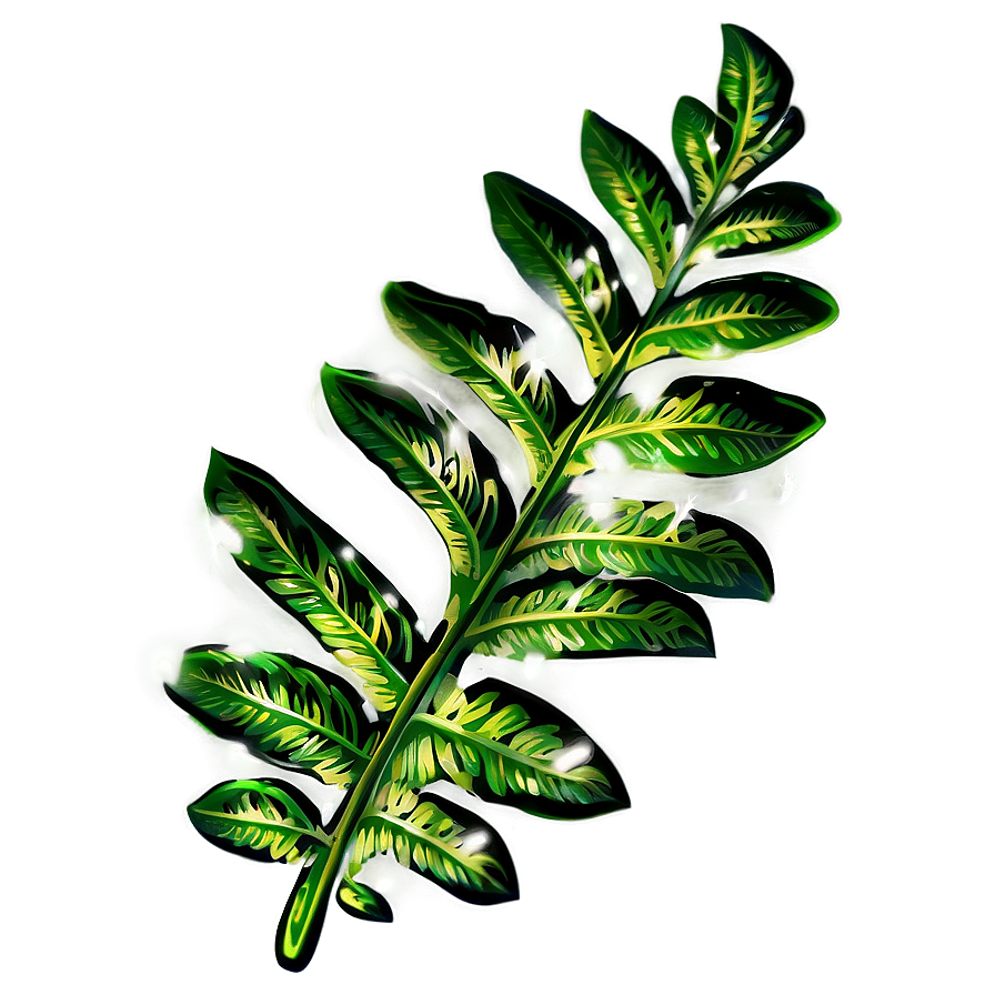 Shimmering Fern Leaf Beauty Png Wbu