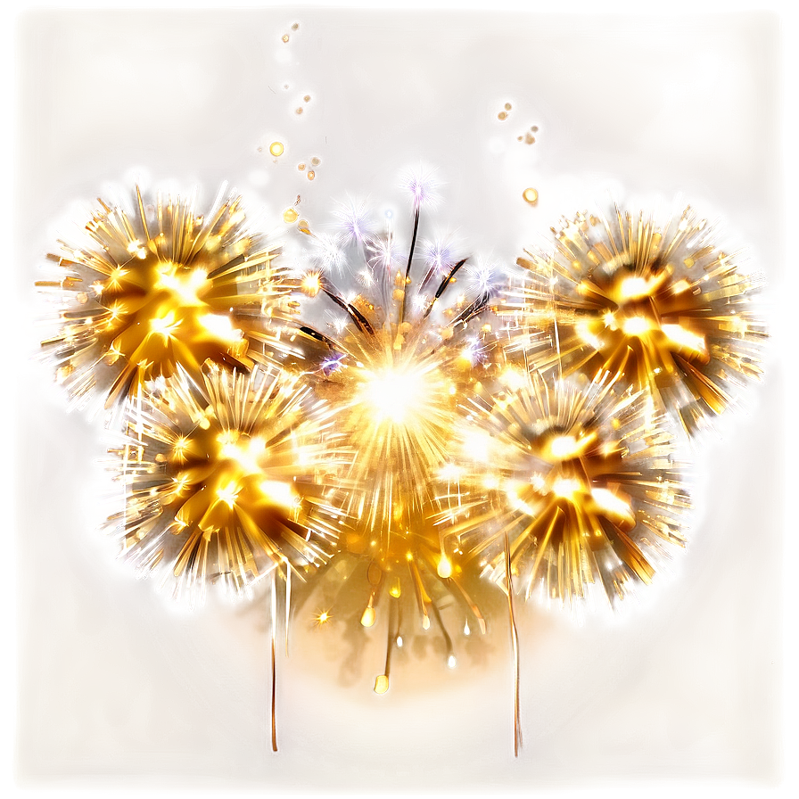 Shimmering Gold Fireworks Png 21