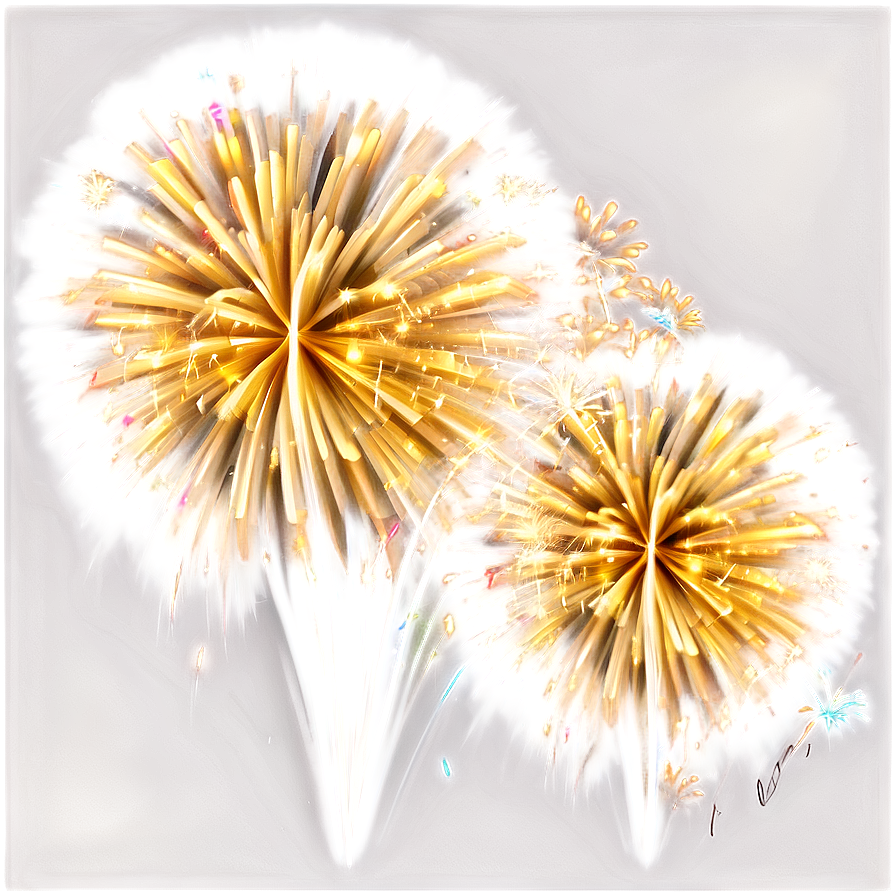 Shimmering Gold Fireworks Png Eke