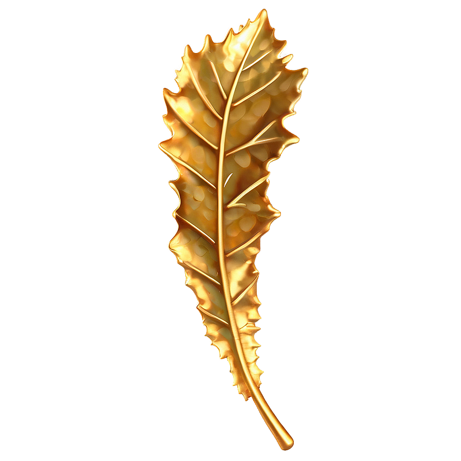 Shimmering Gold Leaf Of Autumn Png Ckk76