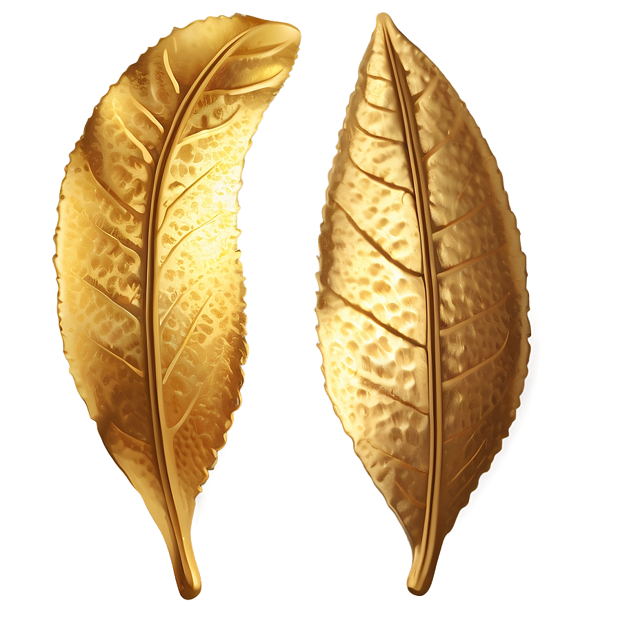 Shimmering Gold Leaves Png 06262024