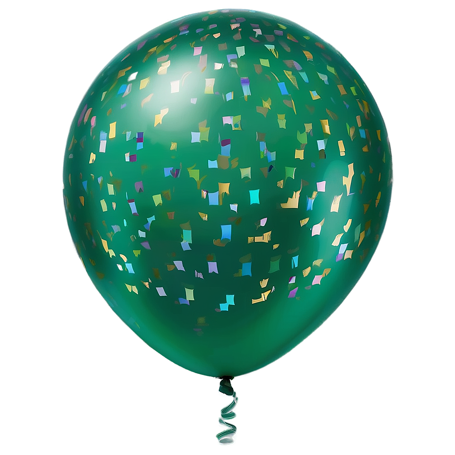 Shimmering Green Party Balloon Png 05062024