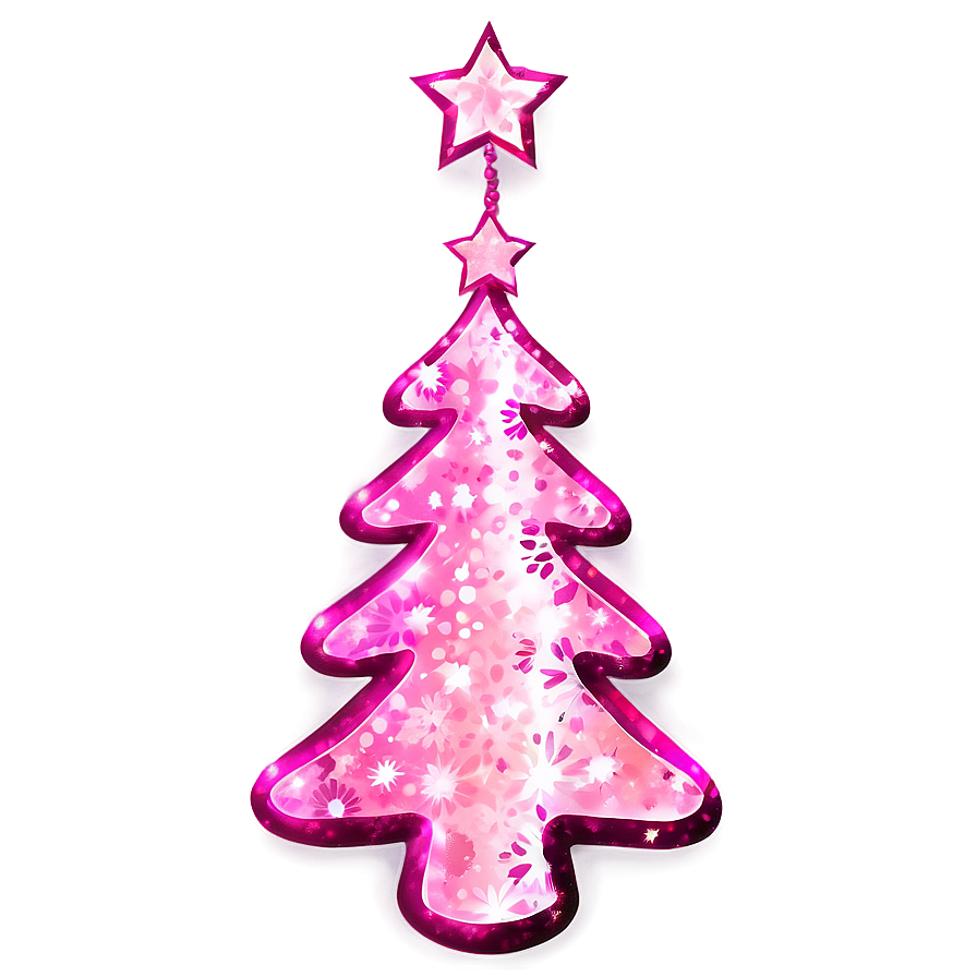 Shimmering Pink Christmas Tree Png 06122024