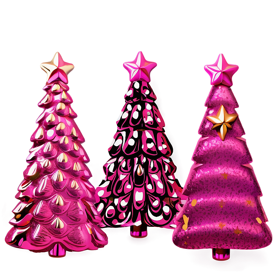 Shimmering Pink Christmas Tree Png 06122024