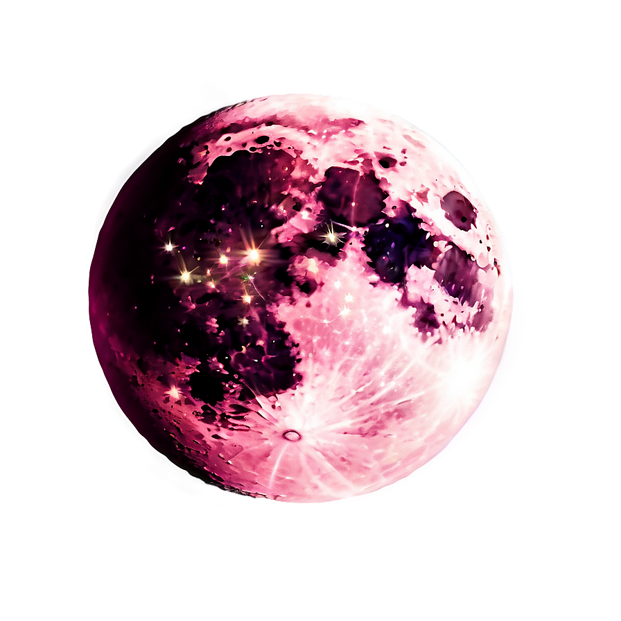 Shimmering Pink Moon Glow Png 06252024