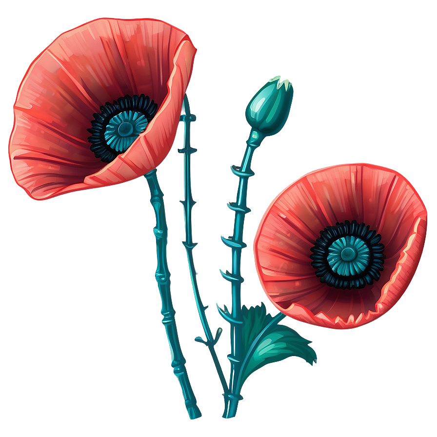 Shimmering Poppy Graphic Png 06112024