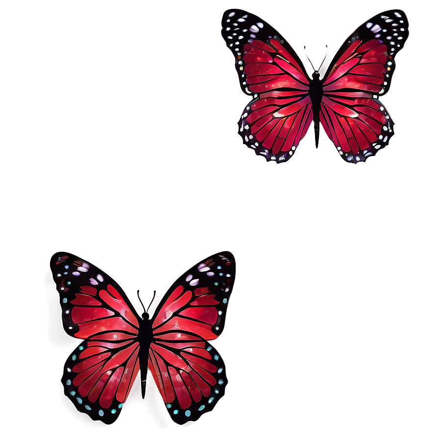 Shimmering Red Butterfly Png 78