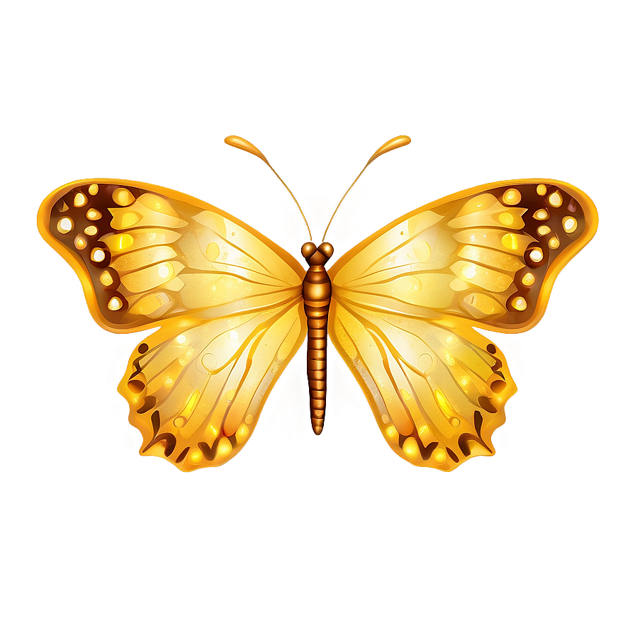 Shimmering Yellow Butterfly Png 06292024