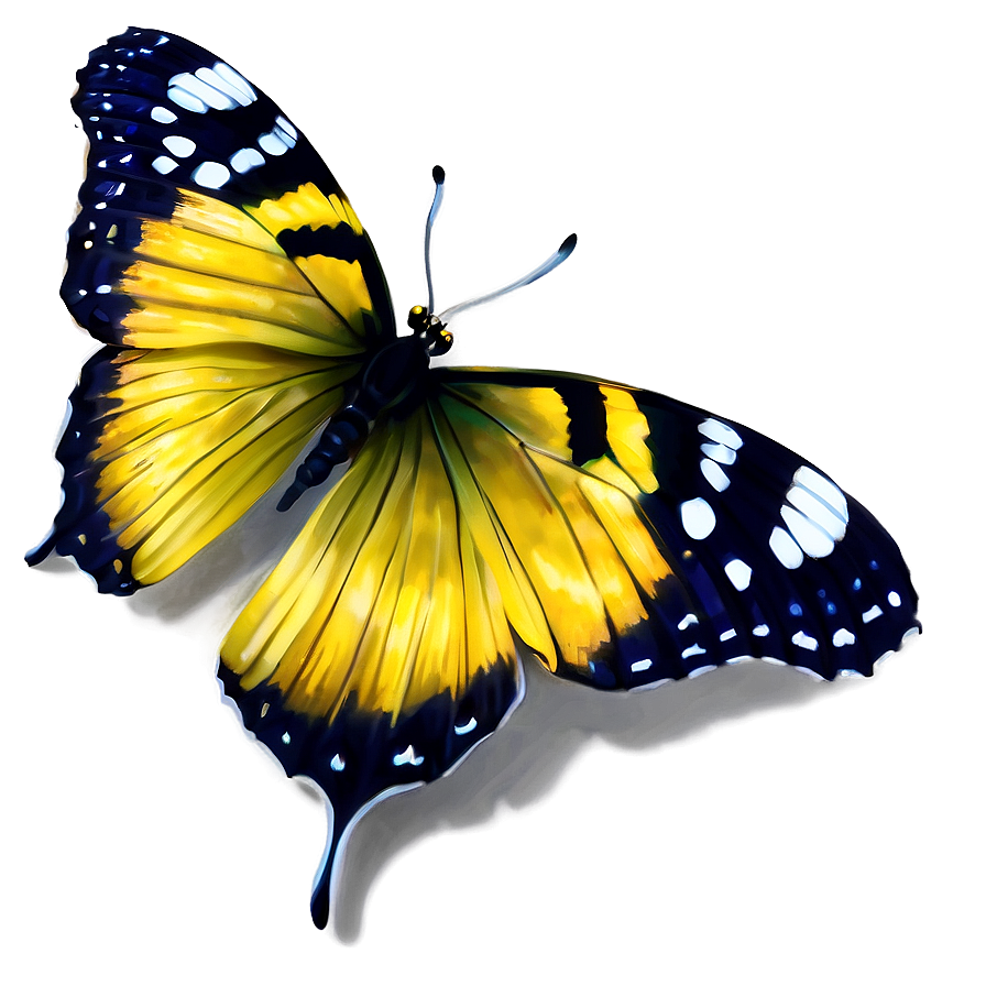 Shimmering Yellow Butterfly Png 18