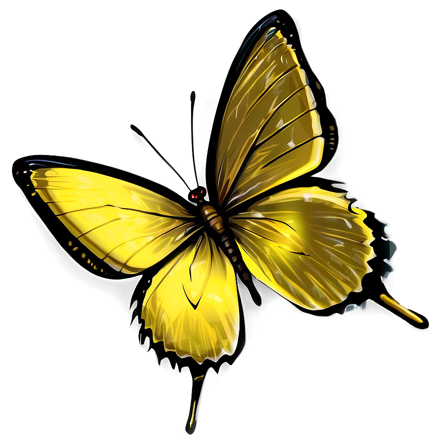 Shimmering Yellow Butterfly Png Oqf75