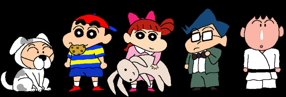 Shin Chan Characters Illustration