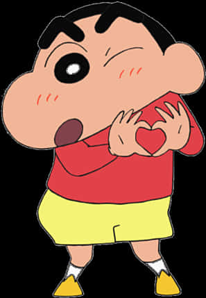 Shin Chan Heart Gesture