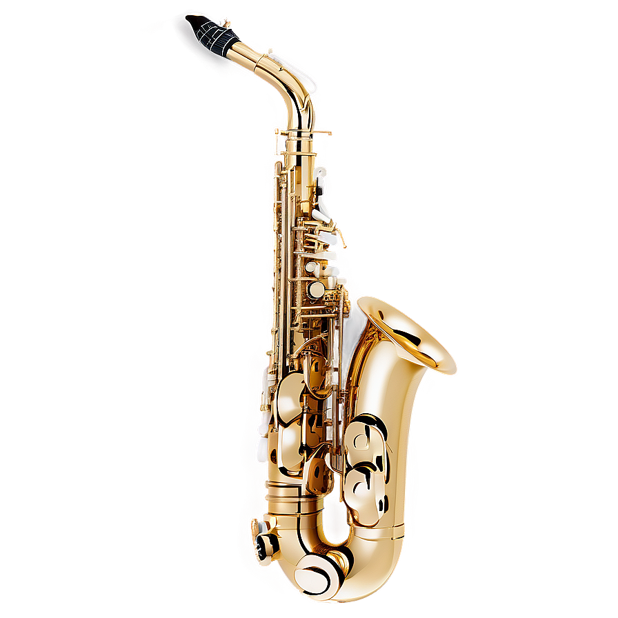 Shiny Alto Saxophone Png 06282024