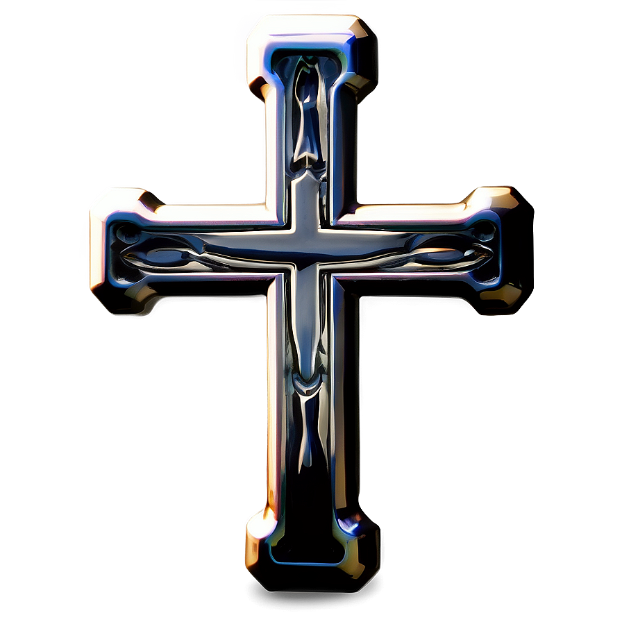 Shiny Black Cross Png Iiw