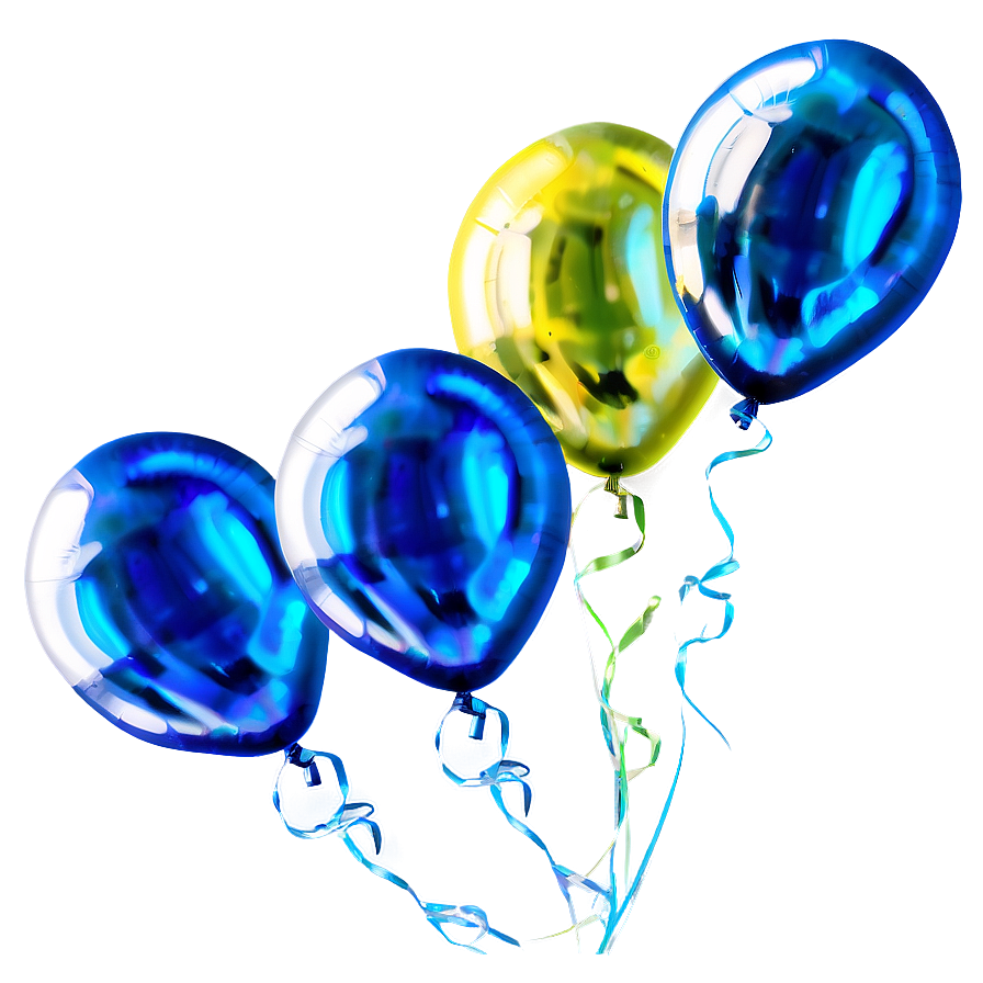 Shiny Blue Balloons Png 69