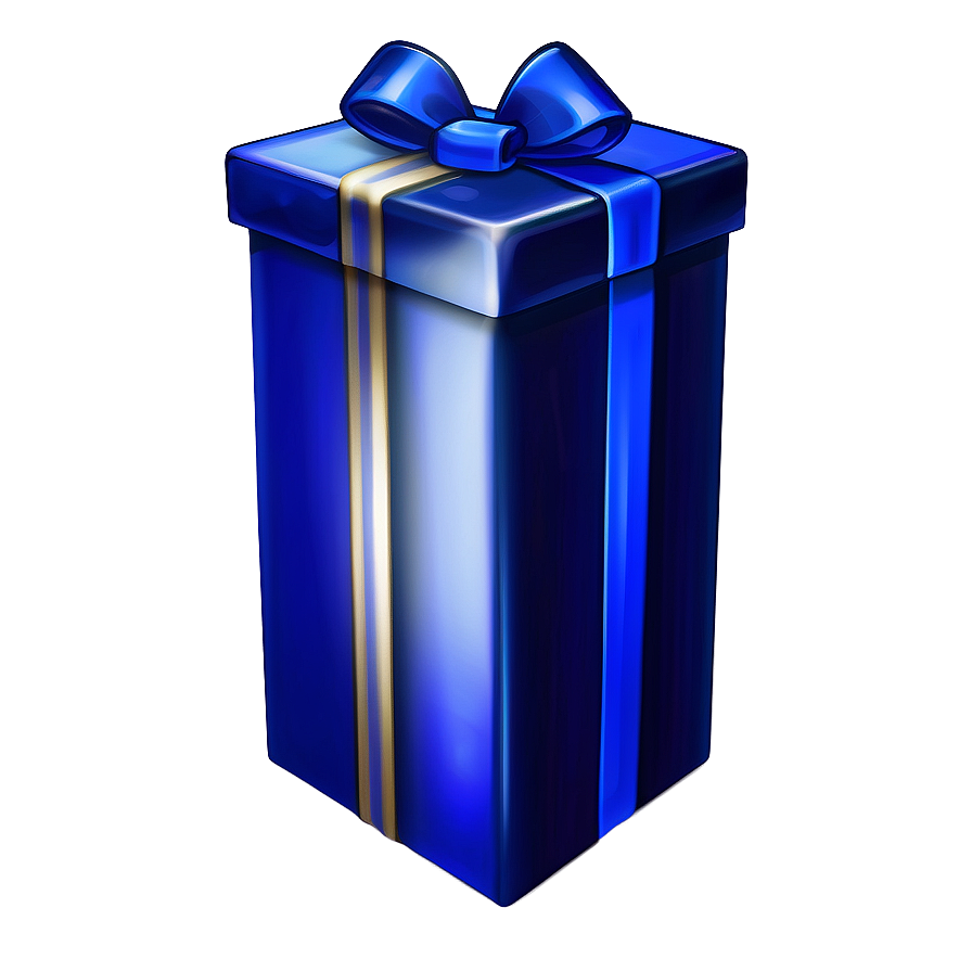 Shiny Blue Gift Box Png 05062024